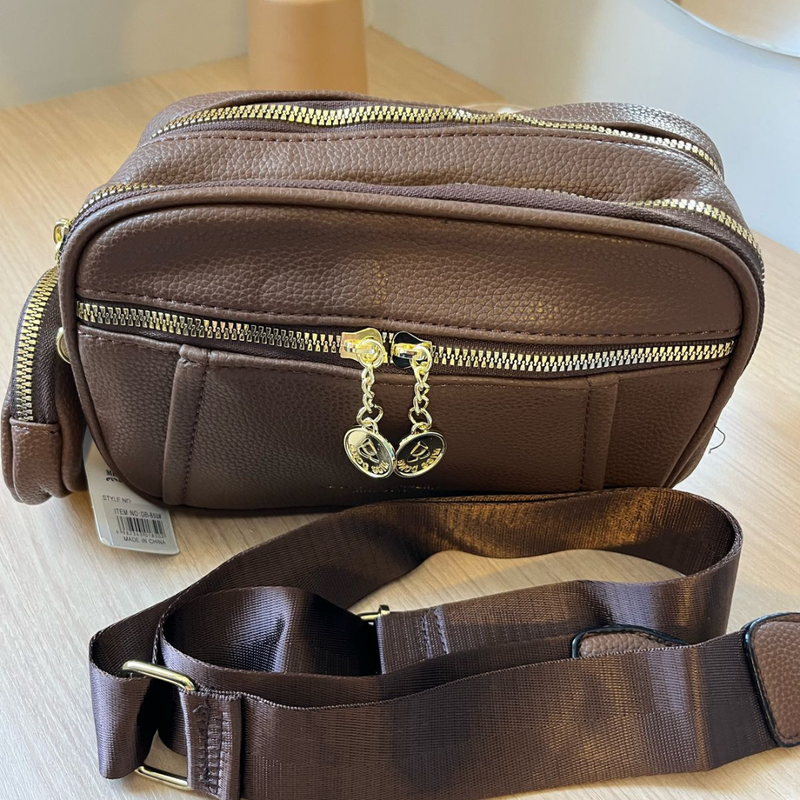 Bolsa Crossbody Una: Feita em Couro + BRINDE EXCLUSIVO!