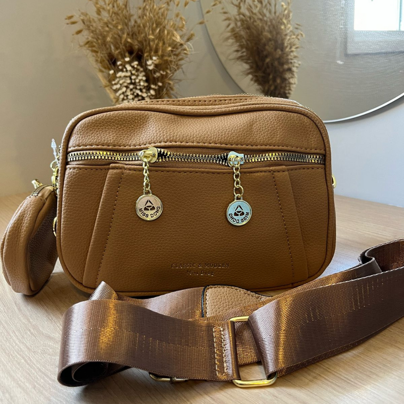 Bolsa Crossbody Una: Feita em Couro + BRINDE EXCLUSIVO!