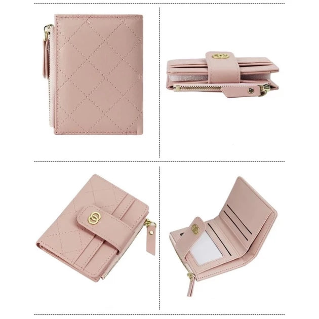 Carteira Feminina Pequena Fina Porta Cartão Moedas - Lançamento