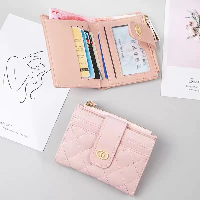 Carteira Feminina Pequena Fina Porta Cartão Moedas - Lançamento